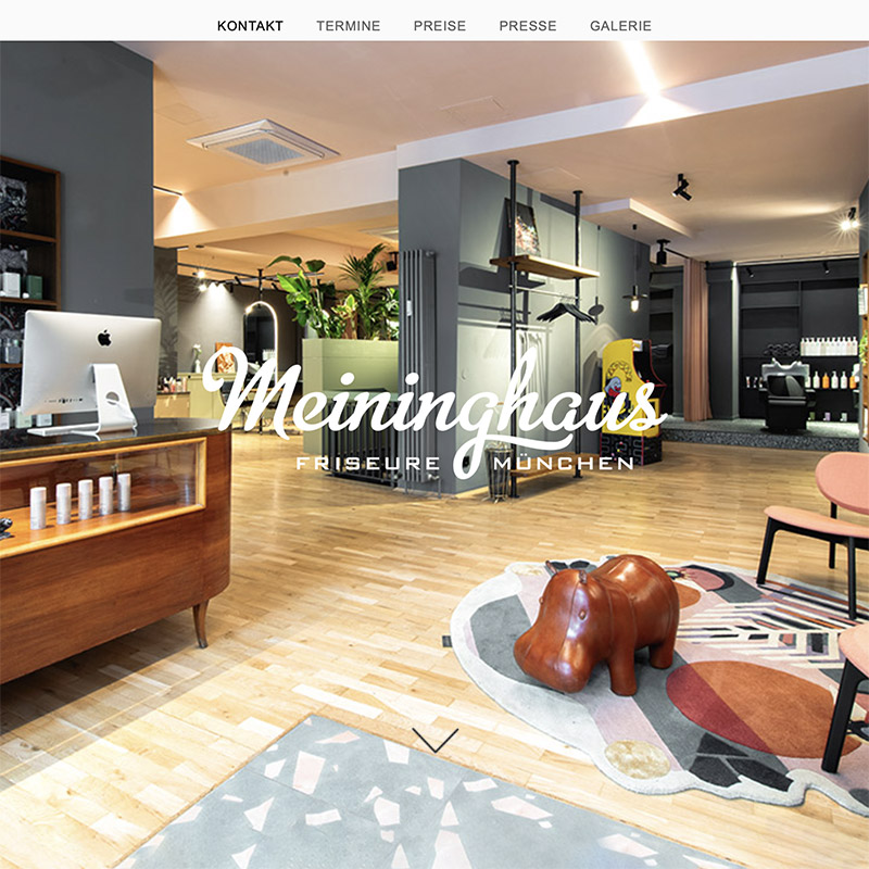 Grafiker aus Forchheim, Lotz Design – Webdesign für Meininghaus Friseure München