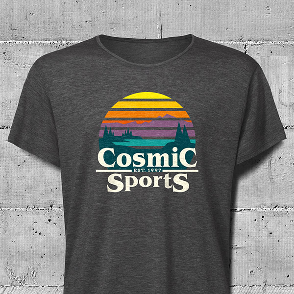 Grafiker aus Forchheim, Olli Lotz Design – T-Shirt-Serie für Cosmic Sports – High Quality Bicycling Products – Fahrradteile-Vertrieb aus Fürth