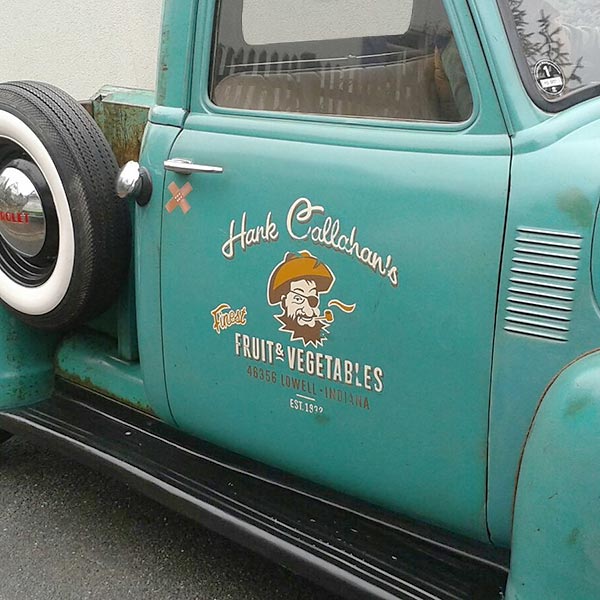 Vintage Logo Grafikdesign für Chevrolet Pickup Truck – Hank Callahan's